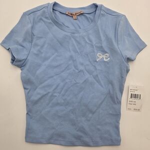 Bailey Rose Sky Blue T-Shirt / Croptop Teen Girls XS  New With Tag